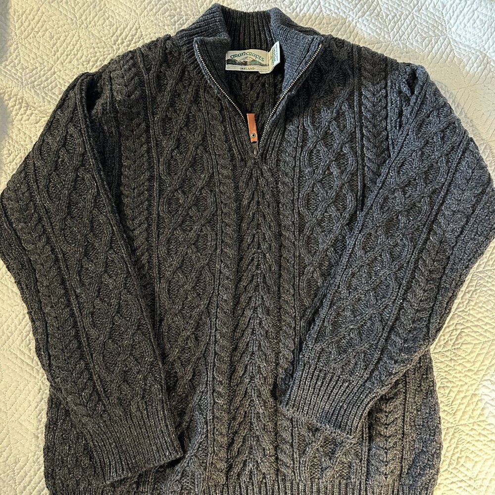 NEW Aran Crafts - High Quality Men's sweater from Ireland - Size L
